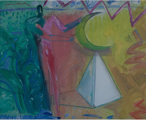 Gerard Sala, Estimo Llunes: Pyramids, 1977, Oil on Canvas