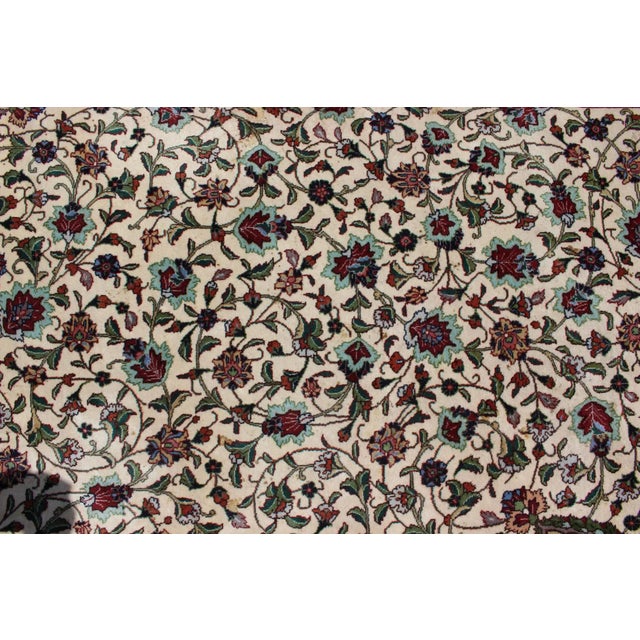 Large Vintage Persian Fine Tabriz Rug With Floral Medallion Design 13 X 19'9 For Sale - Image 13 of 15