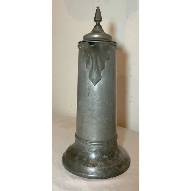 Antique 1800's Pewter Methodist Episcopal Church Presentation Tankard Flagon For Sale - Image 15 of 15