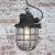 Vintage Industrial Rust Iron Clear Glass Pendant Lamp For Sale - Image 4 of 5