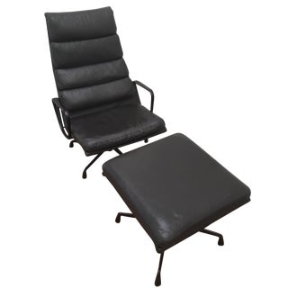 Eames EA 438 Lounge Chair & Ottoman For Sale