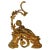 French Gold Plated Louis XV Style Andiron Set, Cherub Motif For Sale - Image 3 of 8
