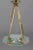 Art Deco Enameled Glass Four-Light Pendant Chandelier from Loys Lucha, 1930s For Sale - Image 11 of 18
