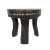 Original old Nagaland wood stool. Carved from a single piece of indigenous hardwood each with unique decorative iron trim...