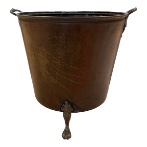 Antique Copper& Brass Fireplace Bin