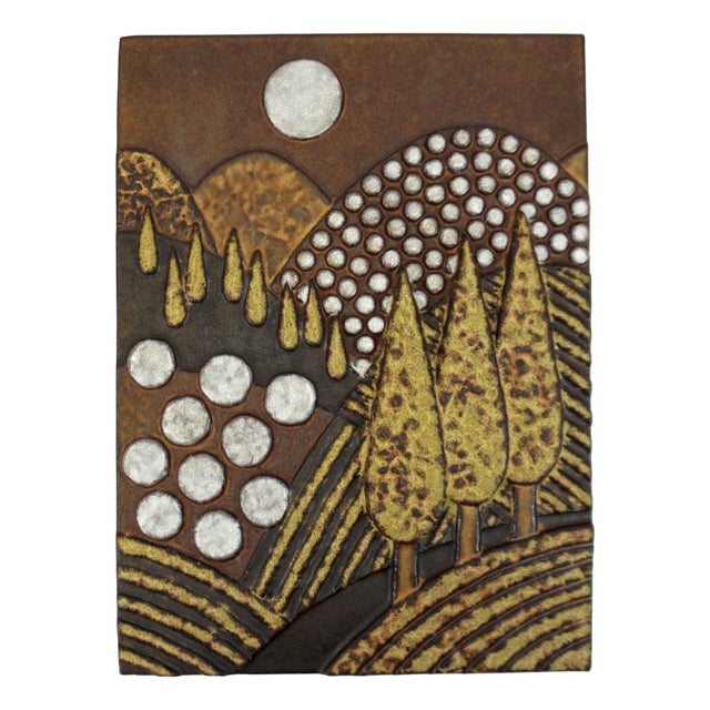 Large Ceramic Wall Panel by Dietmar Liedke for Karlsruher Majolika, 1970s For Sale