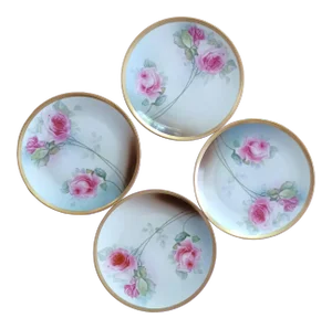 Antique Royal Munich Zeh Scherzer Zs & Co. Bread & Butter Plates- Set of 4