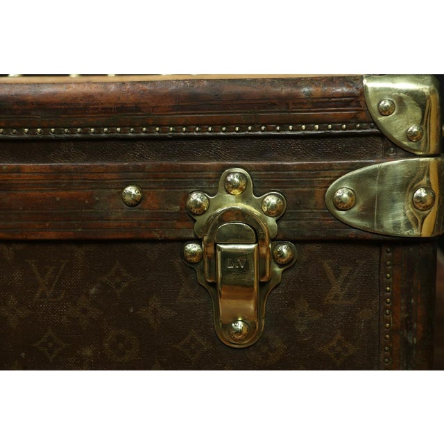 Wood 1st Series Monogrammed Cabin Trunk from Louis Vuitton, 1904 For Sale - Image 7 of 11