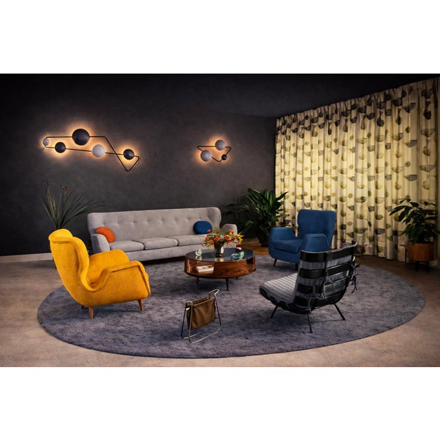 “Costella” Armchair in Hardwood & Chenille, Martin Eisler, 1950s For Sale - Image 9 of 9