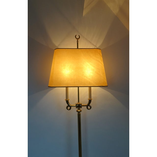 Gilded Brass Floor Lamp in the style of Gio Ponto, 1970s For Sale - Image 4 of 18