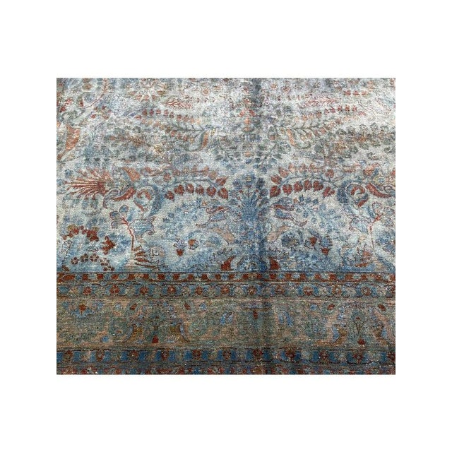 Textile 1960s Old Persian Sarouk Area Rug 8x12 For Sale - Image 7 of 12