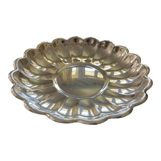 Mid-Century Reed & Barton Silver Plate Scalloped Bowl, or Platter For Sale