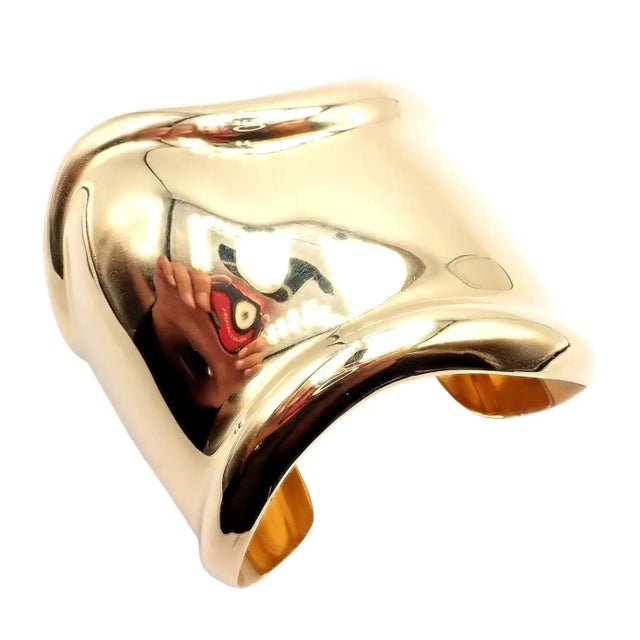 Late 20th Century Late 20th Century Tiffany & Co. Peretti Yellow Gold Medium Bone Cuff Bracelet For Sale - Image 5 of 14