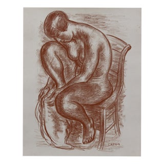 Georges Capon, Female Nude, Numbered 45/60, 1890s, Lithograph For Sale