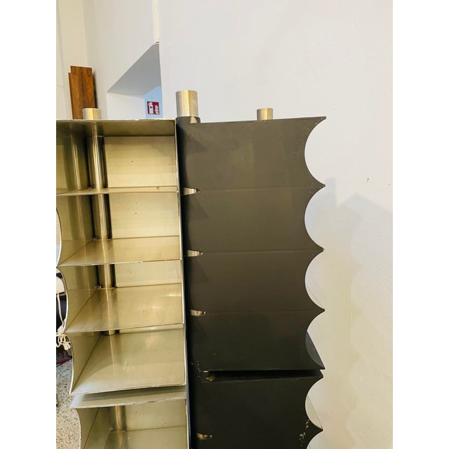 Metal Space Age Adjustable Metal Shelf, 1970s For Sale - Image 7 of 17