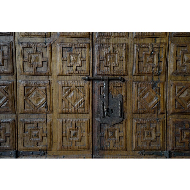 Wood Vintage Spanish Hand Carved Sideboard, 1800s For Sale - Image 7 of 14