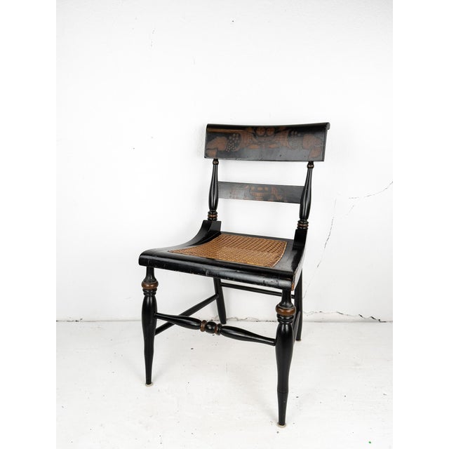 Traditional Late 19th Century Hitchcock Style Chair With Cane Seat For Sale - Image 3 of 15
