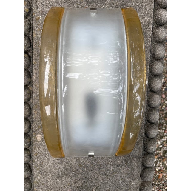 Mid-Century Modern Pair of Murano Glass Sconces by Mazzega For Sale - Image 3 of 12
