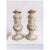 Monumental Vintage Terracotta Candlesticks Raised Rose Relief 15 Inch Pair For Sale - Image 9 of 15
