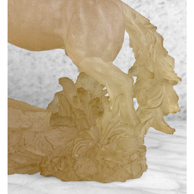 Vintage 15" Italian Equestrian Horse Resin Sculpture For Sale - Image 9 of 10