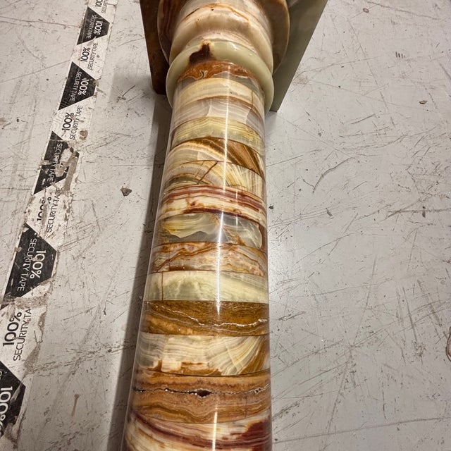 Vintage Marble-Alabaster Column, 1940s For Sale - Image 4 of 14