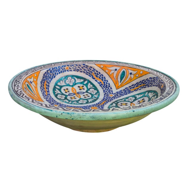 Early 20th Century Afro-Moresque Ceramic Wall Plate For Sale - Image 5 of 8