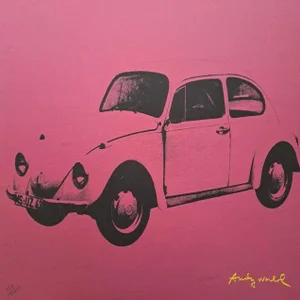 Vintage Andy Warhol Pink Lithograph Numbered and Signed on Plate