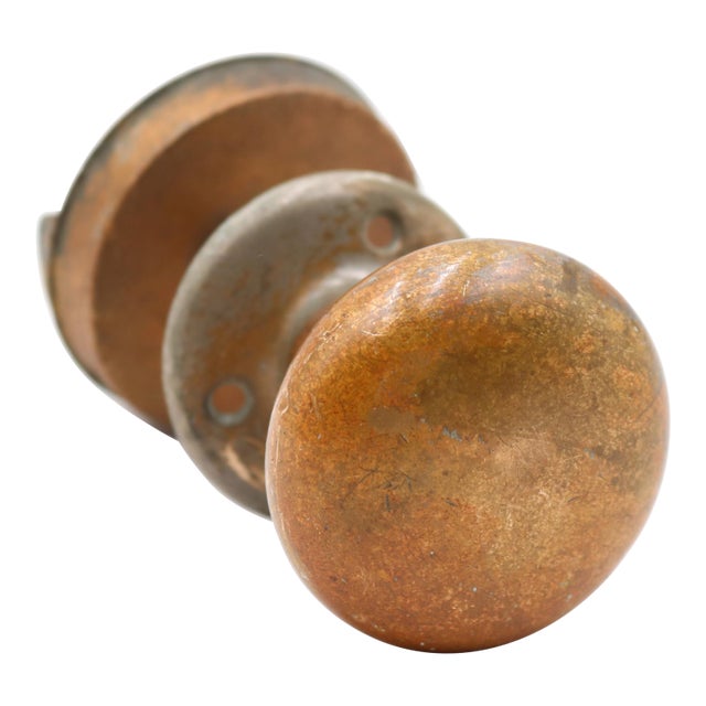 Vintage Bronze Door Knob Flush Mount Handle For Sale