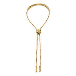 Late 20th Century 14k Sliding Heart Adjustable Rope Necklace 30" For Sale