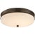 Launceton Small Flush Mount in Bronze with White Glass Designer: Chapman & Myers Canopy: 11.5" Round Mounting: Flush Shade...