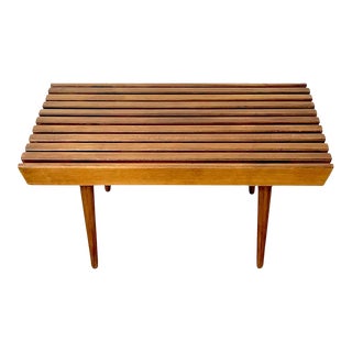 Diminutive Mid Century Slat Bench, Style of George Nelson For Sale