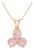 Rose Quartz Triple Stone Pendant | Natural Pink Gemstone Necklace | Romantic Gift for Her For Sale
