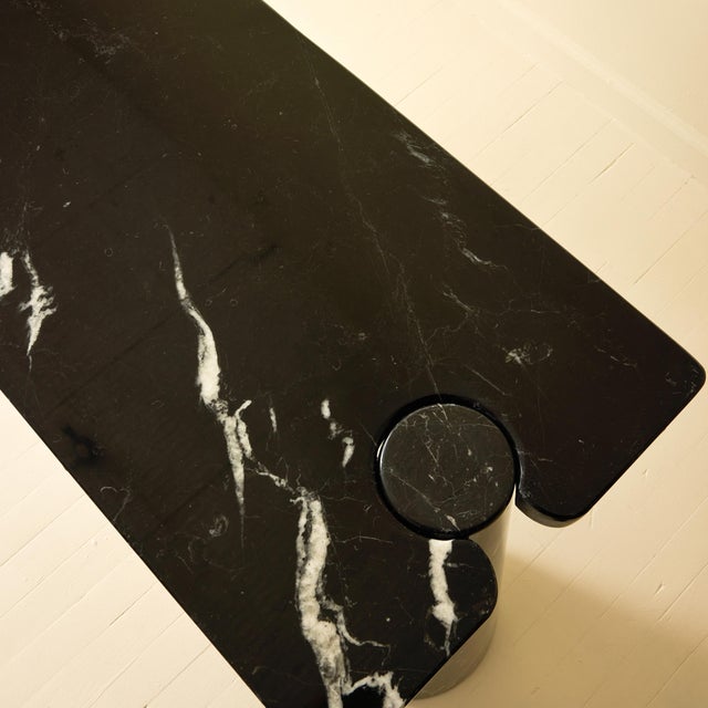 Angelo Mangiarotti Angelo Mangiarotti "Eros" Black Marble Console Table, 1970s For Sale - Image 4 of 11