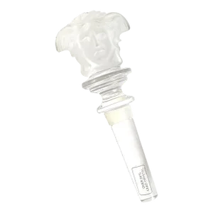 Late 20th Century Versace Medusa Wine Stoppers in Clear