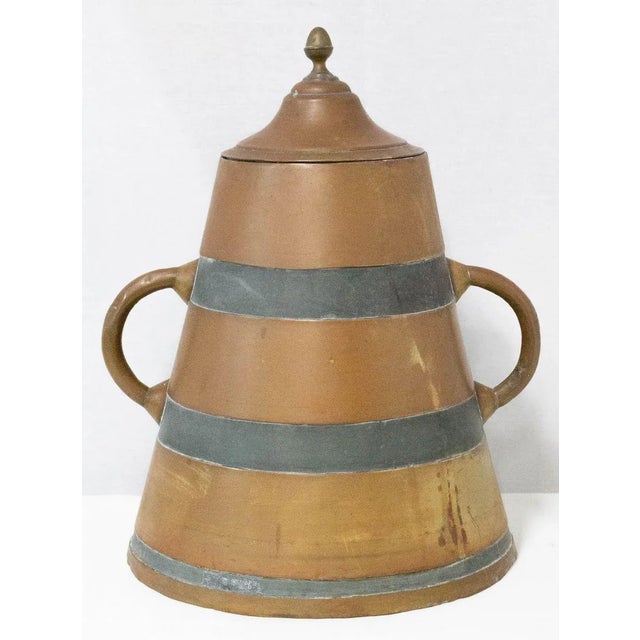 French Basque Decorative Zinc & Copper Water Holder / Herrade, 19th Century For Sale - Image 10 of 10