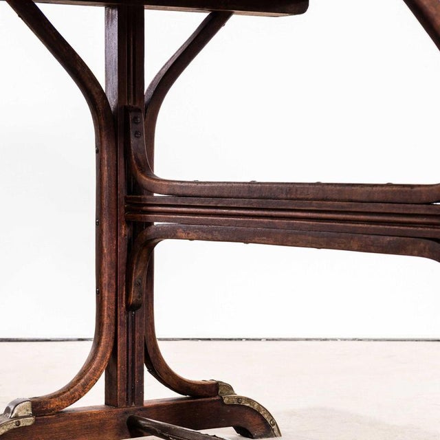 Wood French Bentwood Bistro Café Table, 1940s For Sale - Image 7 of 10