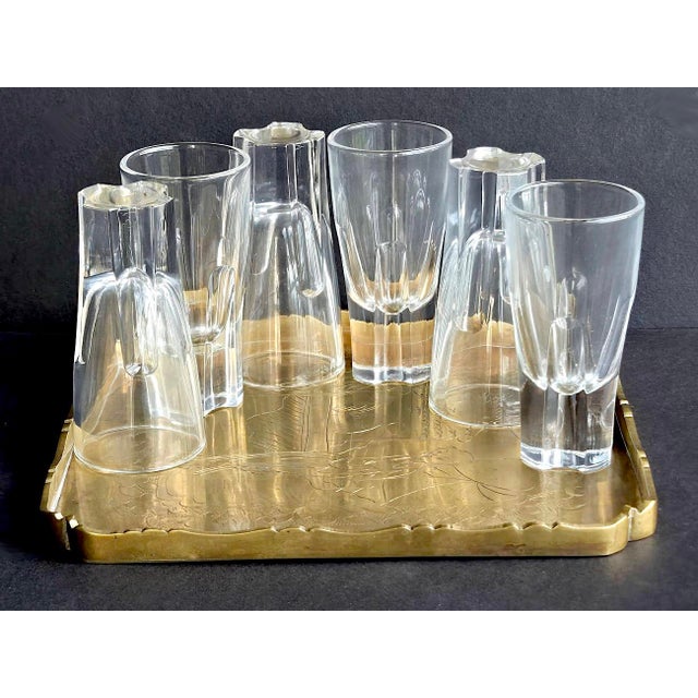 Transparent 1960s Italian Shot/Vodka Glasses Designed by Carlo Moretti for Vetretria Borgonovo, Set of 6 For Sale - Image 8 of 12