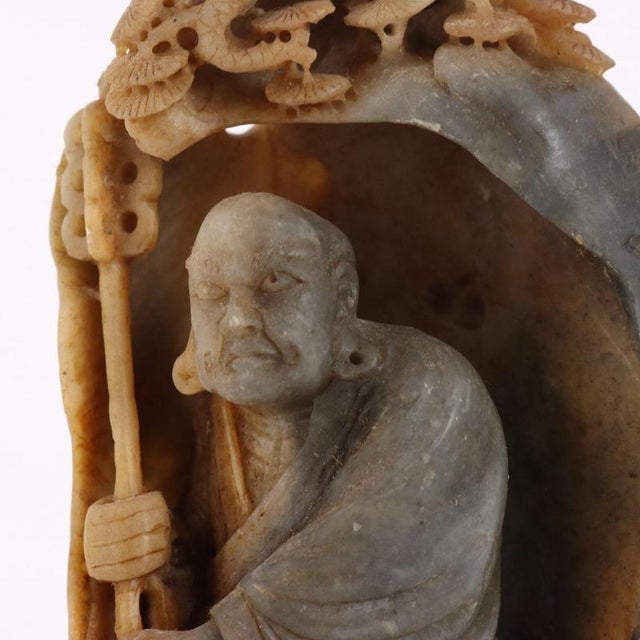 Lohan Figure in Soapstone For Sale - Image 3 of 11