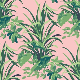 Jungle Road Bahama Pink Fabric by the Yard For Sale