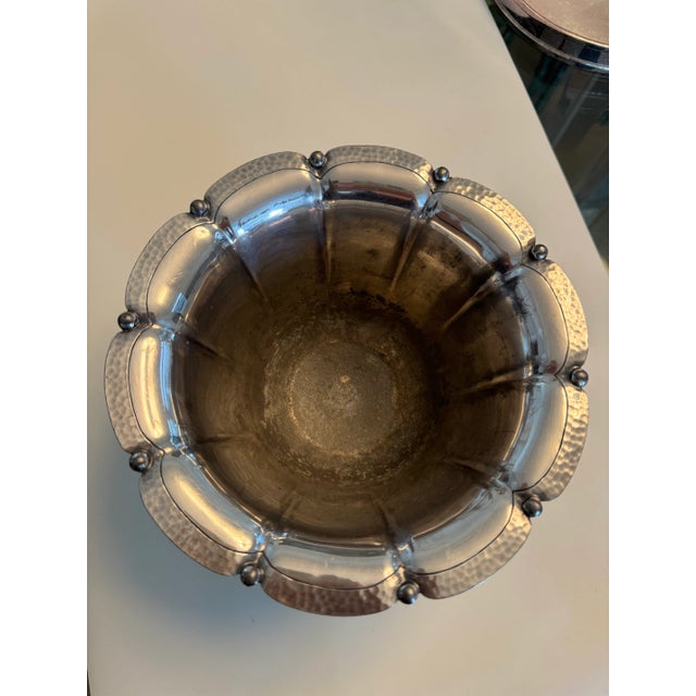 Art Deco Silver Plated Scalloped Center Bowl by Wallace For Sale - Image 3 of 6