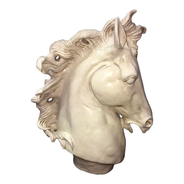 Mid 20th Century Italian Horse Head Sculpture For Sale