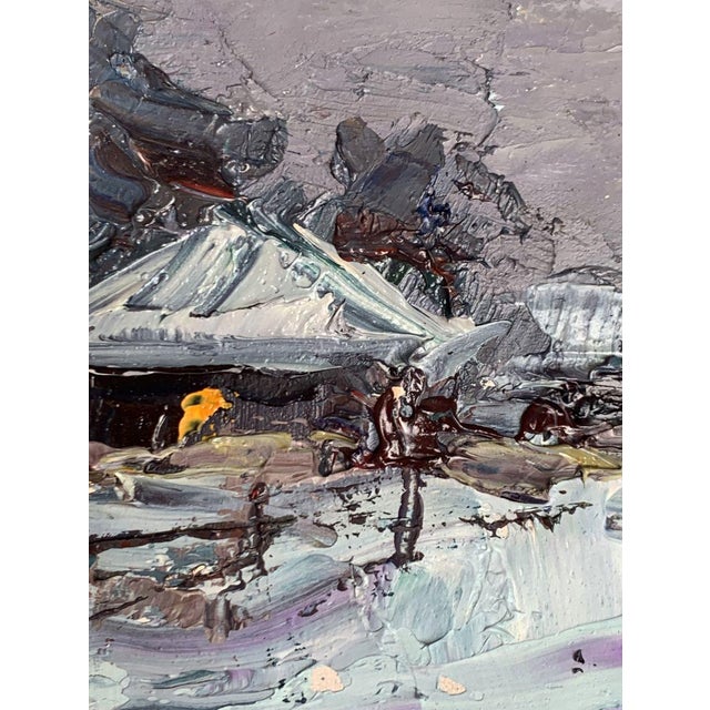 Oil Painting Winter and Evening Alexander Cherednichenko For Sale - Image 4 of 12