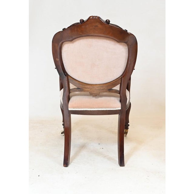 Wood Victorian Armchairs with Balloon Back, 1880, Set of 2 For Sale - Image 7 of 10