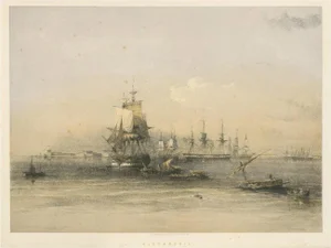 D. Roberts, View of Alexandria, Egypt, Tinted Lithograph
