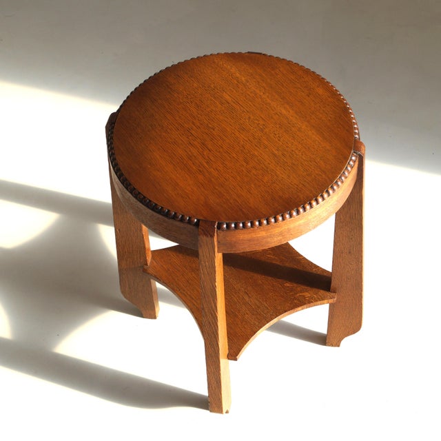 Brown Dutch Amsterdam School Art Deco Occasional Table, 1920s For Sale - Image 8 of 16