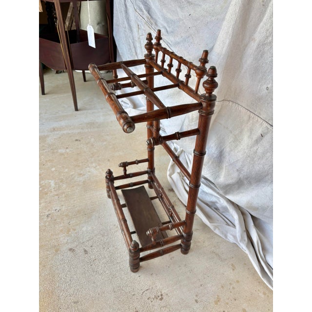 Late 19th Century French Faux Bamboo Umbrella Stand For Sale - Image 4 of 12