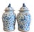 Blue Large Chinoiserie Temple Jars With Foo Dog Designs - A Pair For Sale - Image 8 of 8