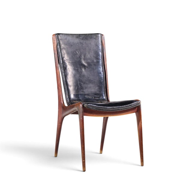 Kagan-Dreyfuss, Inc. Vladimir Kagan for Dreyfuss Vk 101 Mid Century Walnut Sling Chairs - Pair For Sale - Image 4 of 12
