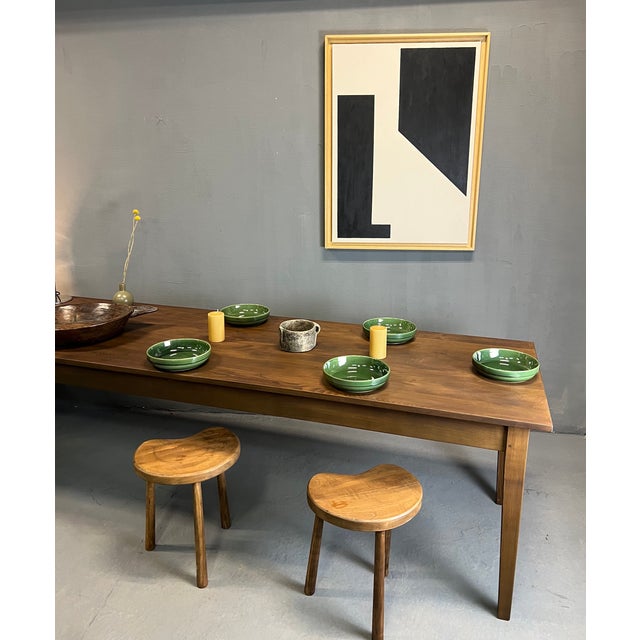 Farmhouse Big Farm Table in Ash with Zone Feet For Sale - Image 3 of 13