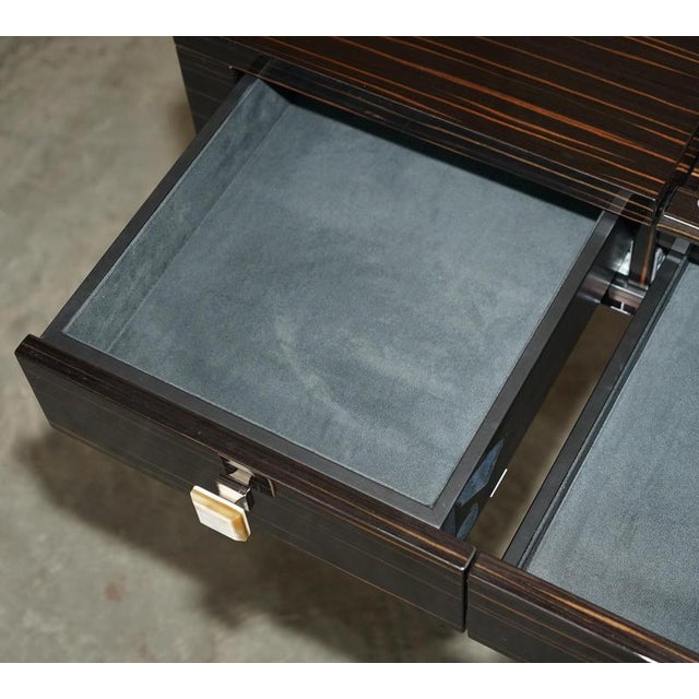 Macassar Ebony Nascondino Dressing Table and Stool from Fendi Casa, Italy, Set of 2 For Sale - Image 14 of 18